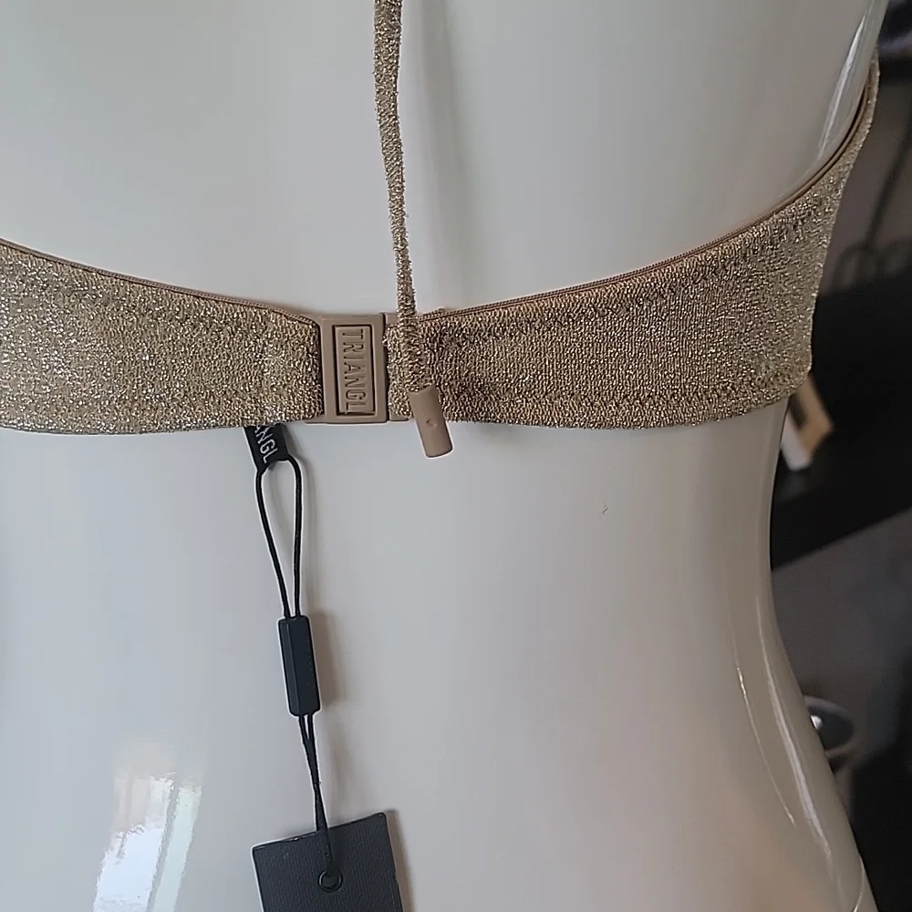 ASTRO gold sparkle brown inner linning top - Picture 3 of 4